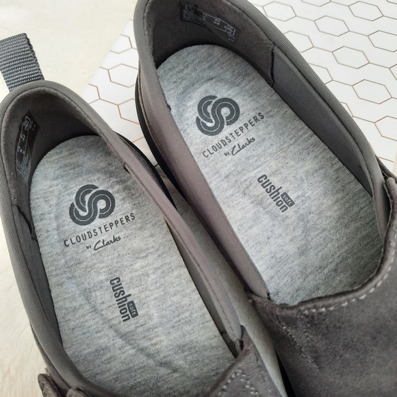 Clarks Cloudsteppers Sillian 2.0 Ease Slip On Comfort Flats Gray 6 Loafers - Picture 8 of 11
